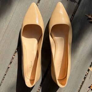 COLE HAAN Leather Ivory Pointed Toe Flats
